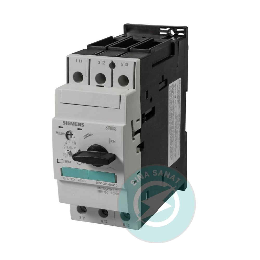 siemens-3rv1031-4aa10-circuit-breaker-1.webp کلید حرارتی زیمنس 11 تا 16 آمپر مدل 3RV1031-4AA10 - تصویر 1