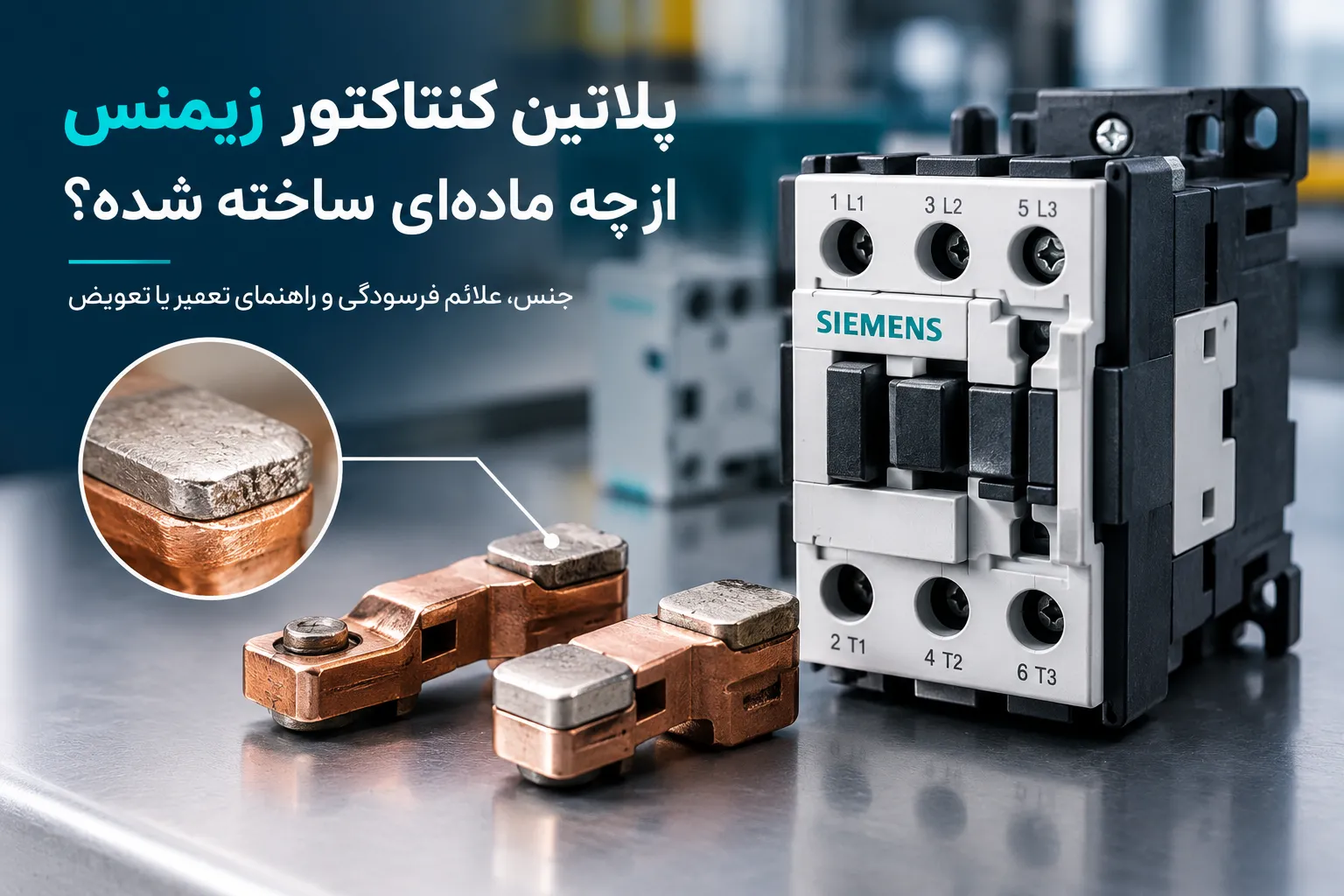 پلاتین کنتاکتور زیمنس از چه ماده‌ای ساخته شده است؟